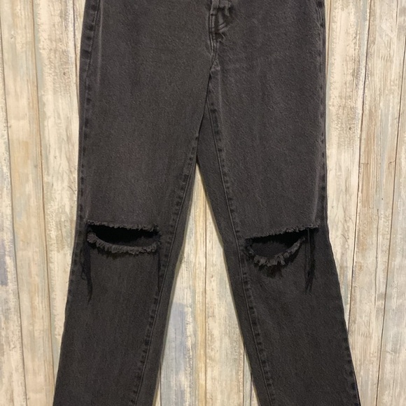 Womens NWOT PacSun Eco Black Distressed Dad Jeans | Size 26 - Picture 4 of 11